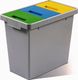 Kosz na śmieci ECOabc do segregacji 40L szary (polyma) 3