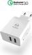 Ładowarka Mcdodo Mcdodo ładowarka sieciowa Quick 2USB QC 3.0 biała 18W CH-5130 1