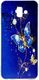 Etui Slim Art SAMSUNG J6+ J6 PLUS niebieski/ złoty motyl 1