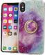 Etui HUAWEI P SMART 2019 Marble Ring fioletowo-niebieskie 1