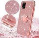 Etui HUAWEI P40 LITE E Diamond Ring Brokat różowe 2