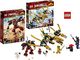 LEGO LEGO Ninjago 70665 Samuraj robot Ninjago 70666 Złoty smok 1