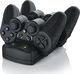 CSL-Computer CSL - Stacja szybkiego ładowania gamepada do konsoli Playstation 3 PS Move - Ładowarka z podwójnym kontrolerem Ładowarka Stacja dokująca Podwójna stacja ładująca z zasilaczem - Wskaźnik stanu LED 1