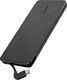 Powerbank Anker Powerbank Anker PowerCore + 10000 z wbudowanym kablem ładującym USB-C, zasilanie 10000 mAh (18 W) dla Samsung S10 / Note 10, Pixel 3 / 3XL, iPad Pro 2018 i więcej (obsługiwane jest szybkie ładowanie) 1