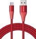 Kabel USB Anker Anker Kabel USB C, wytrzymały Kabel Powerline + II USB-C z nylonu 1,8 m, Samsung Galaxy S9 / S9 + / S8 / S8 + / Note 8, LG V20 / G5 / G6 i wiele innych (czerwony) (AK-848061055108) - 63 1