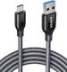 Kabel USB Anker Anker Powerline + 0,9 m kabel USB C do USB 3.0 A, odporny na urządzenia z USB typu C, w tym Galaxy S8, S8 +, S9, MacBook, Sony XZ, LG V20 G5 G6, HTC 10, Xiaomi 5 i inne (szary) 1