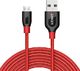 Kabel USB Anker Anker Powerline + 3 m kabel micro USB, szybszy i trwalszy kabel do ładowania Samsunga, Nexusa, LG, Motorola, smartfonów Android i innych (czerwony) (AK-848061037364) - 66 1