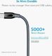Kabel USB Anker Anker [2 Pack Powerline + 1,8 m USB-C na USB 3.0 A, nylonowy kabel do ładowania urządzeń z portem USB typu C, kompatybilny z Galaxy S8, S8 +, S9, S10, MacBookiem i wieloma innymi (szary) (AK-848061056679) - 45 1
