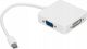 Adapter AV Pawonik DisplayPort Mini - HDMI - D-Sub (VGA) - DVI-I - Jack 3.5mm biały 1