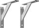 EMT Nowoczesny! Aluminiowy! 3-częściowy kątowy wspornik podpórka do półek - 2 szt. (180x180mm) Aluminium 1