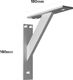 EMT Nowoczesny! Aluminiowy! 3-częściowy kątowy wspornik podpórka do półek - 2 szt. (180x180mm) Aluminium 2