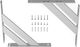 EMT Nowoczesny! Aluminiowy! 4-częściowy kątowy wspornik podpórka do półek - 2 szt.(240x240mm) Biały 4