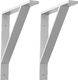 EMT Nowoczesny! Aluminiowy! 3-częściowy kątowy wspornik podpórka do stołu, blatu - 2 sztuki (500x500mm) Alu 1