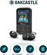 MAJORITY Odtwarzacz MP3 Oakcastle MP100 8GB z Bluetooth, radiem i długotrwałą baterią do użytku i do biegania, do uprawiania sportu, kompatybilny z kartami SD o pojemności 32 GB, 64 GB i 128 GB, ze słuchawkami 3
