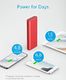 Powerbank Anker Anker Zewnętrzna bateria PowerCore 20100 mAh, 2-portowy power bank o dużej pojemności 4,8 A z PowerIQ do iPhone XS Max / XR / XS / X / 8/8 Plus / 7 / 7s / 7Plus / iPad, Samsung Galaxy i inne (czerwony) 3