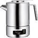 WMF Kultowy czajnik WMF z 3-częściowym podgrzewaczem, czajnikiem 1,2 l, wkładką sitową, cieplejszą, matową stalą nierdzewną Cromargan, do gorących i zimnych napojów 1