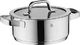 WMF Rondel WMF Compact Cuisine 20 cm, szklana pokrywa, brytfanna 2,5l, polerowana stal nierdzewna Cromargan, wewnętrzne skalowanie, możliwość układania w stosy, garnek indukcyjny, niepowlekany 1