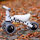 Rowerek biegowy Severno Kids Rowerek biegowy Mini Bike Zebra biało-czarny 7
