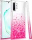 Etui HUAWEI P40 LITE Diamond Liquid Przelewany Brokat różowe 1