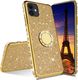 Etui IPHONE 12 Diamond Ring Brokat złoty 1
