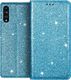 Etui SAMSUNG GALAXY A10 portfel z klapką Flip Magnet Shine Brokat miętowe 1