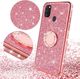 Etui SAMSUNG GALAXY A21S Diamond Ring Brokat różowy 3