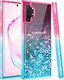 Etui SAMSUNG GALAXY A51 Diamond Liquid Przelewany Brokat różowo-niebieskie 1