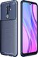 Etui XIAOMI REDMI 9 Pancerne Shockproof Carbon Fiber niebieskie 1