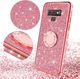 Etui XIAOMI REDMI NOTE 9 Diamond Ring Brokat różowy 2