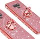 Etui XIAOMI REDMI NOTE 9 Diamond Ring Brokat różowy 3