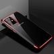 Hurtel Clear Color case żelowy pokrowiec etui z metaliczną ramką Samsung Galaxy A41 czerwony 2
