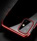 Hurtel Clear Color case żelowy pokrowiec etui z metaliczną ramką Samsung Galaxy A41 czerwony 6