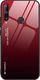 Hurtel Gradient Glass etui pokrowiec nakładka ze szkła hartowanego Huawei P40 Lite E czarno-czerwony 1
