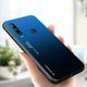 Hurtel Gradient Glass etui pokrowiec nakładka ze szkła hartowanego Huawei P40 Lite E czarno-niebieski 19