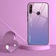 Hurtel Gradient Glass etui pokrowiec nakładka ze szkła hartowanego Huawei P40 Lite E czarno-niebieski 4