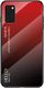 Hurtel Gradient Glass etui pokrowiec nakładka ze szkła hartowanego Samsung Galaxy A41 czarno-czerwony 1