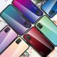 Hurtel Gradient Glass etui pokrowiec nakładka ze szkła hartowanego Samsung Galaxy A71 czarno-czerwony 15