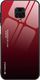 Hurtel Gradient Glass etui pokrowiec nakładka ze szkła hartowanego Xiaomi Redmi Note 9 Pro / Redmi Note 9S czarno-czerwony 1