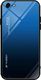 Hurtel Gradient Glass etui pokrowiec nakładka ze szkła hartowanego iPhone SE 2020 / iPhone 8 / iPhone 7 czarno-niebieski 1