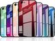 Hurtel Gradient Glass etui pokrowiec nakładka ze szkła hartowanego iPhone SE 2020 / iPhone 8 / iPhone 7 zielono-fioletowy 19