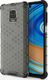 Hurtel Honeycomb etui pancerny pokrowiec z żelową ramką Xiaomi Redmi Note 9S czarny 1