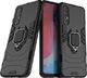 Hurtel Ring Armor pancerne hybrydowe etui pokrowiec + magnetyczny uchwyt Oppo Reno3 Pro czarny 1