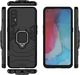 Hurtel Ring Armor pancerne hybrydowe etui pokrowiec + magnetyczny uchwyt Oppo Reno3 Pro czarny 20
