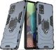 Hurtel Ring Armor pancerne hybrydowe etui pokrowiec + magnetyczny uchwyt Samsung Galaxy A71 5G niebieski 1