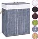 Kosz na pranie vidaXL 100L szary (320742) 2