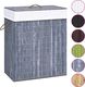 Kosz na pranie vidaXL 83L szary (320756) 2