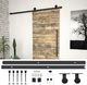 vidaXL System do montażu drzwi przesuwnych, 200 cm, stal, czarny 1