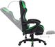 Fotel vidaXL 287989 z podnóżkiem czarno-zielony 3