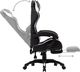 Fotel vidaXL 287991 z podnóżkiem czarno-biały 3