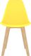 vidaXL Krzesła stołowe, 6 szt., żółte, plastik 3
